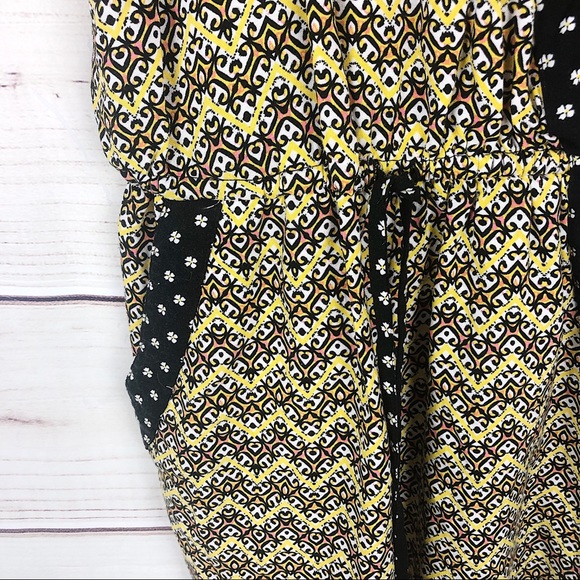 Target Yellow Floral Pattern Cross Over Romper S - Picture 5 of 8